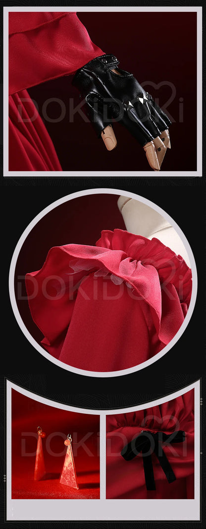 Scarlet El Vandimion Cosplay Costume Anime May I Ask for One Final Thing? Cosplay DokiDoki-R Women Red Lolita Dress Christmas