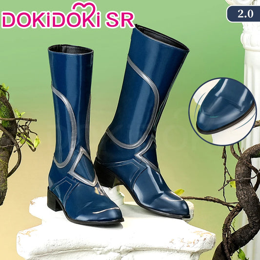 IN STOCK Anaxa Sunday Jiaoqiu Shoes Cosplay Game Honkai: Star Rail Cosplay DokiDoki-SR Men Black Boots Anaxa Cosplay Boots
