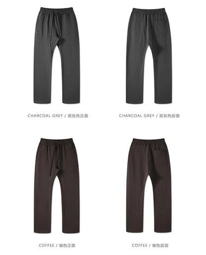 ZODF New 2025 Autumn Men's 445GSM Sweatpants Unisex High Street Soft Knitted Straight Pants Brand Streetwears Tracksuits HY0382