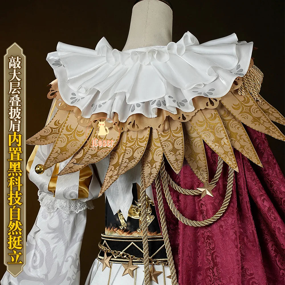 Identity V Hullabaloo Mike Morton Brightest Star Cosplay Costume Wig Uniform Hat Props Halloween Party for Women Men Carnival