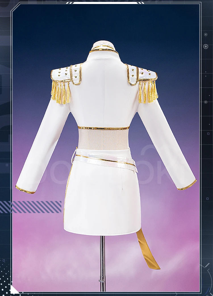 【Last Batch】IN STOCK Rumii Zoeyi Miraa Cosplay Costume【XS-3XL】DokiDoki-N Women White Suit Golden Rumii Cosplay Plus Size