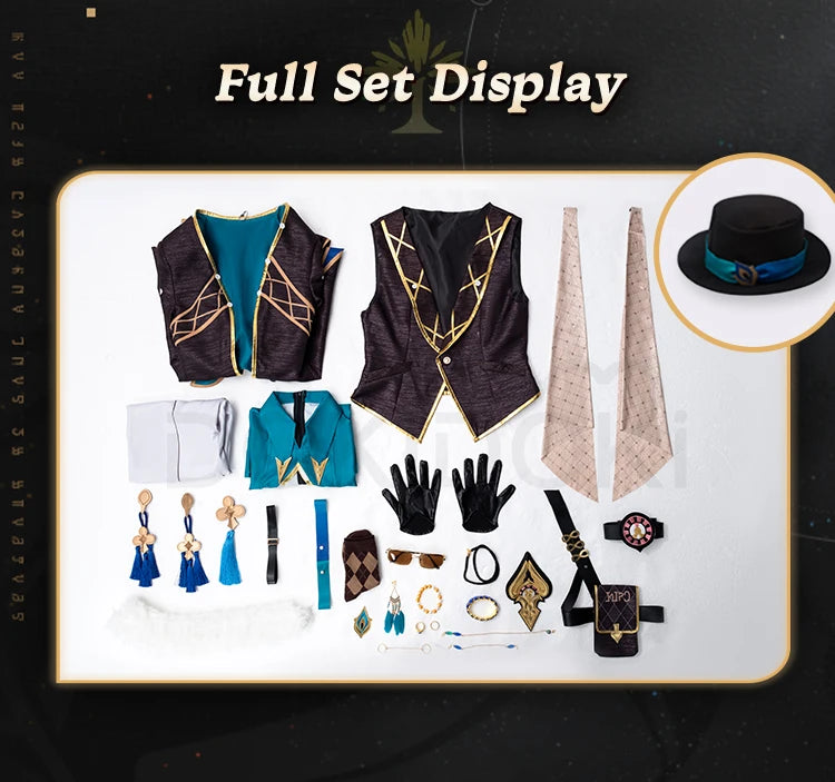 Aventurine Cosplay Costume Game Honkai: Star Rail Cosplay【XS-3XL】 DokiDoki-N Honkai Sha Jin Cosplay Halloween Suit Plus Size