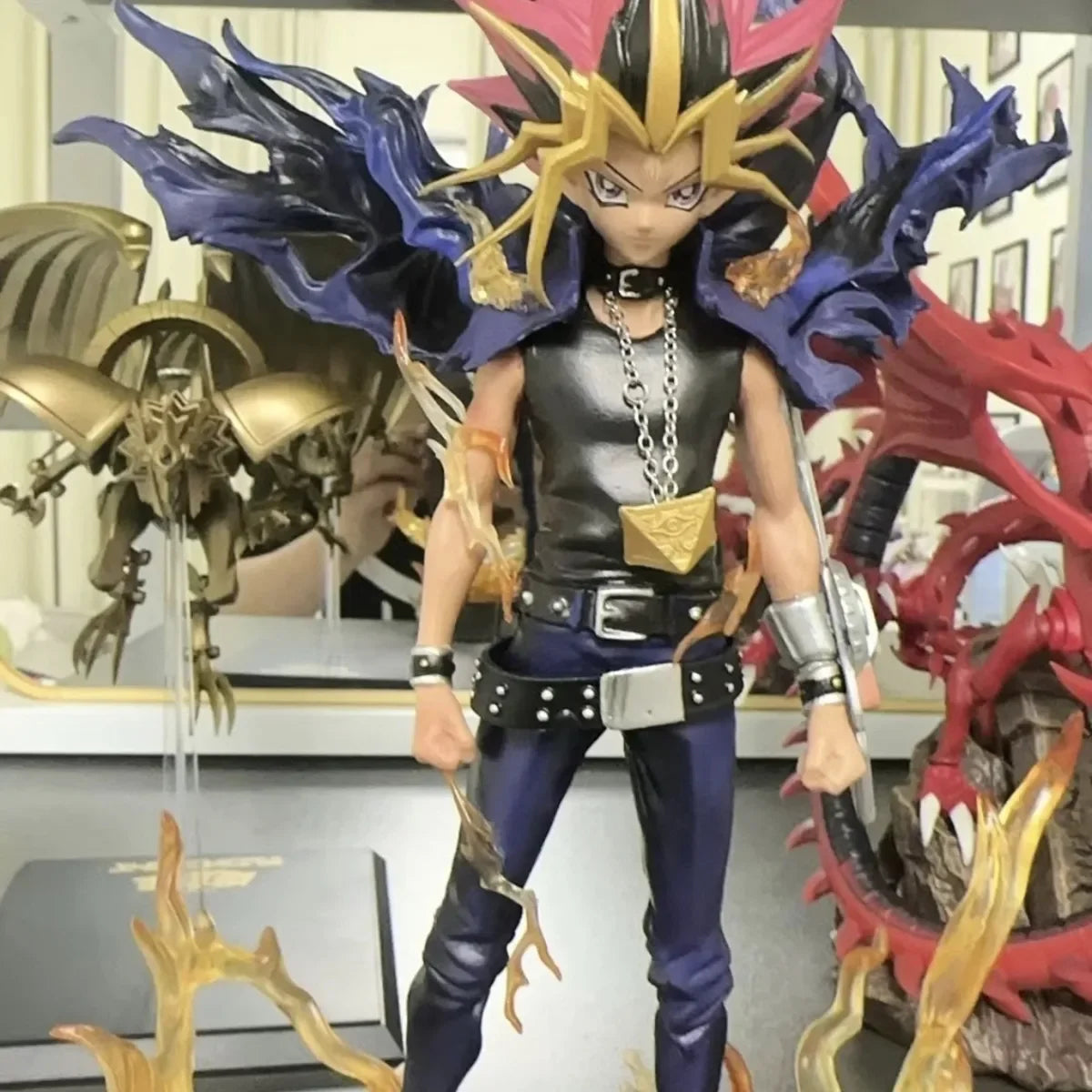 2025 28cm Anime Duel Monsters Yugi Muto Figure PVC Statue Model with 2 Heads Collectible Decoration Toy Christmas Gift