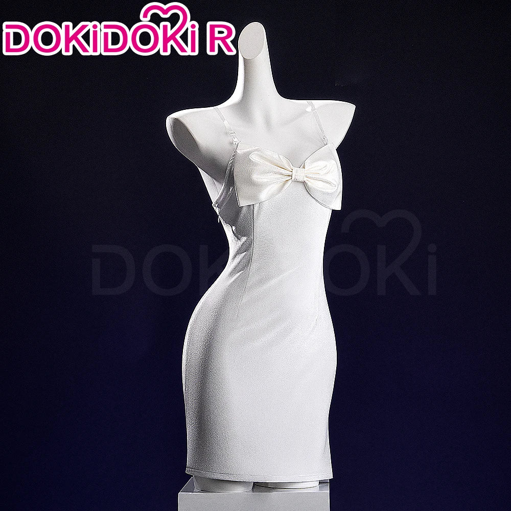 IN STOCK SUA Cosplay Costume Anime Alien Stage Cosplay【S-2XL】DokiDoki-R White Sexy Dress Stage Costume SUA Halloween Plus Size