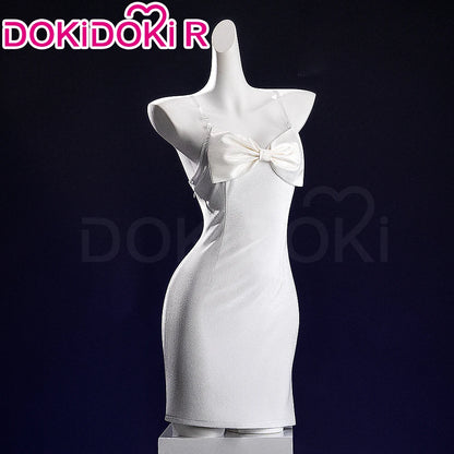 IN STOCK SUA Cosplay Costume Anime Alien Stage Cosplay【S-2XL】DokiDoki-R White Sexy Dress Stage Costume SUA Halloween Plus Size