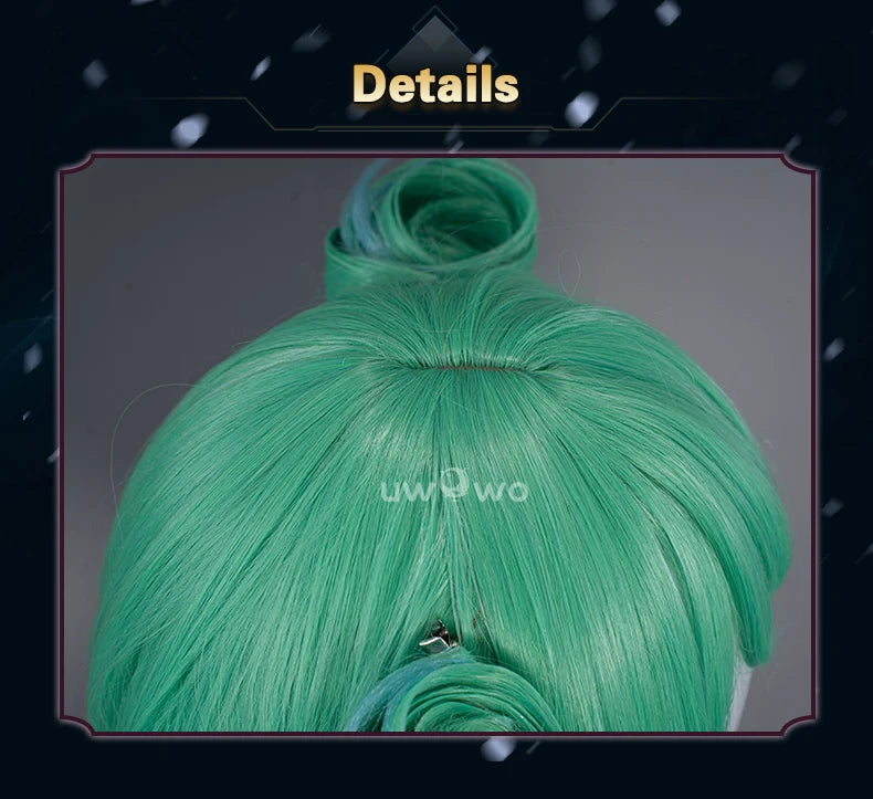 UWOWO League of Legends/LOL: Gwen Prestige Crystal Rose Wildd Rift WR ASU Cosplay Wig High Quality Light Green Hair