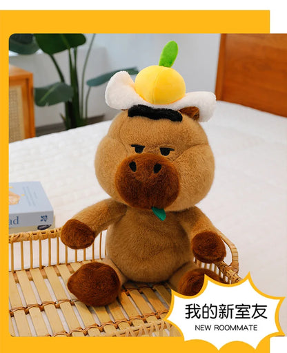 Capybara Plush Toy Stuffed Animal for Kids Birthday Christmas Gift Soft Cuddly Doll Comforter Wholesale Cute Capybara Pillow