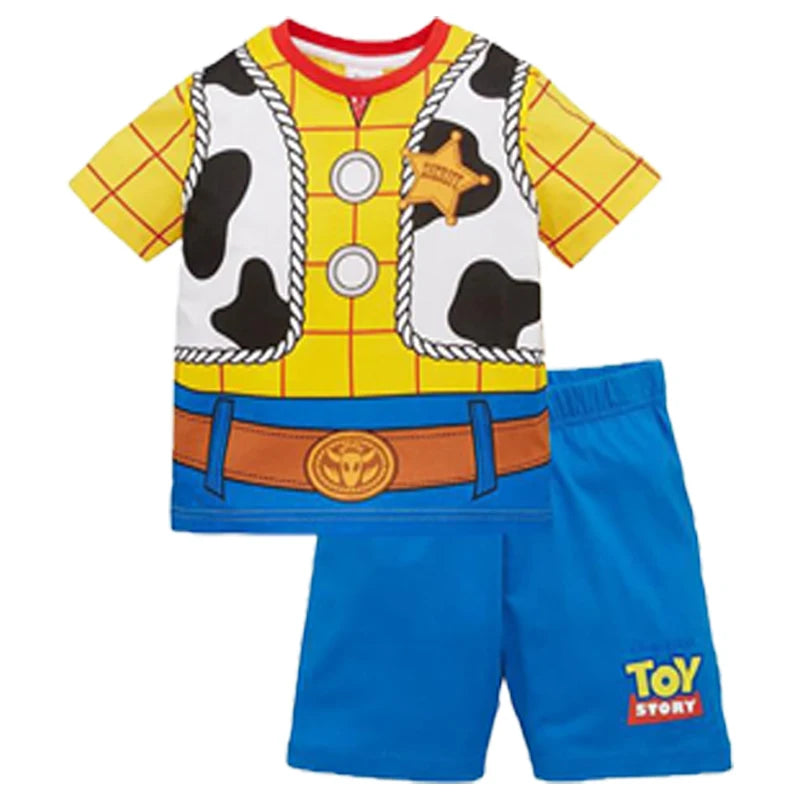 Toddler Boys Pajamas Sets 100% Cotton Summer Cute Kids Pyjamas Nightwear Short Pijamas Outfits Children Home Clothes