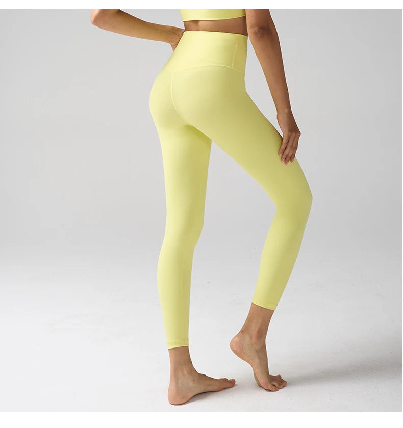 High Waist Naked Feeling Leggings for Women – Fitness Running Yoga Gym and Casual Workout Tight Pants