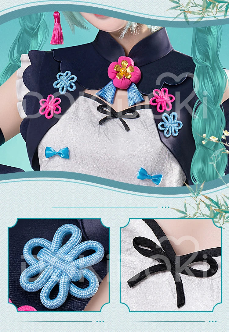 MIKUU Cosplay Costume Game Cosplay DokiDoki-R Mikku Cosplay Women Cute Lolita Dress Costume Mikuu Panda Cosplay Wig