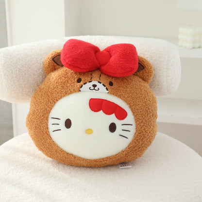Sanrio Lovely Hello Kitty Headrest Back Cushion Chair Lumbar Support Car Seat Decor My Melody Kuromi Throw Pillow Gifts Girl