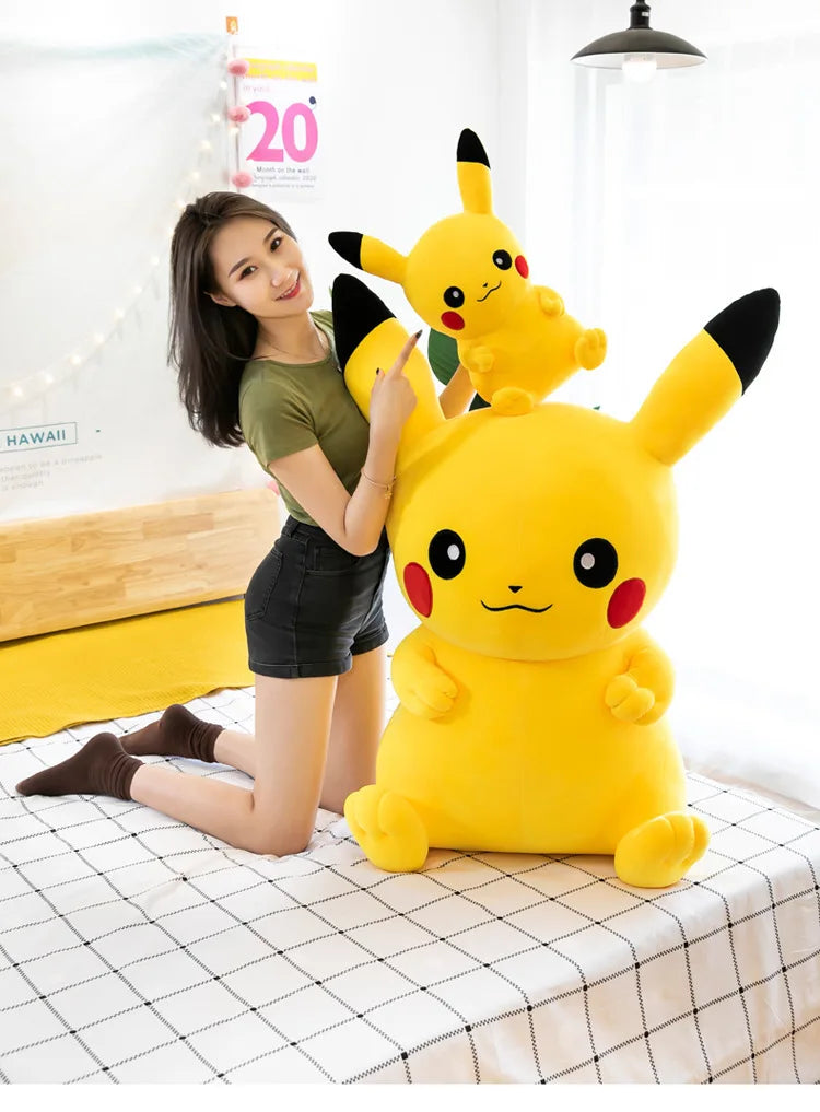 Pokemon Pikachu Plush Toys Anime Pokémon Large Plushie Dolls 40/100cm Cute Stuffed Pillow Pikachu Christmas Gifts for Childrens
