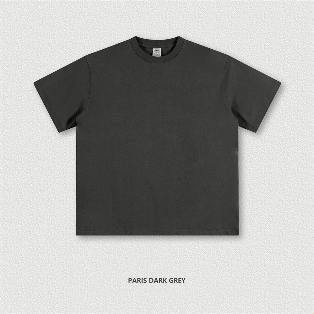 ZODF 2024 Heavy-Weight 345gsm Basic Solid T-Shirts For Men Unisex Women Summer Loose 100% Cotton T Shirt Brand Clothes HY0771