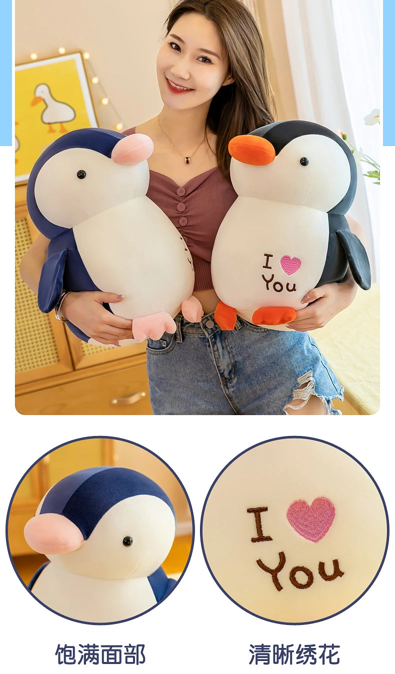30cm Cute Soft Love Penguin Plush Toys Office Pillow Home Comfort Cushion Child Decor Christmas Gift Cotton Doll Stuffed Toys