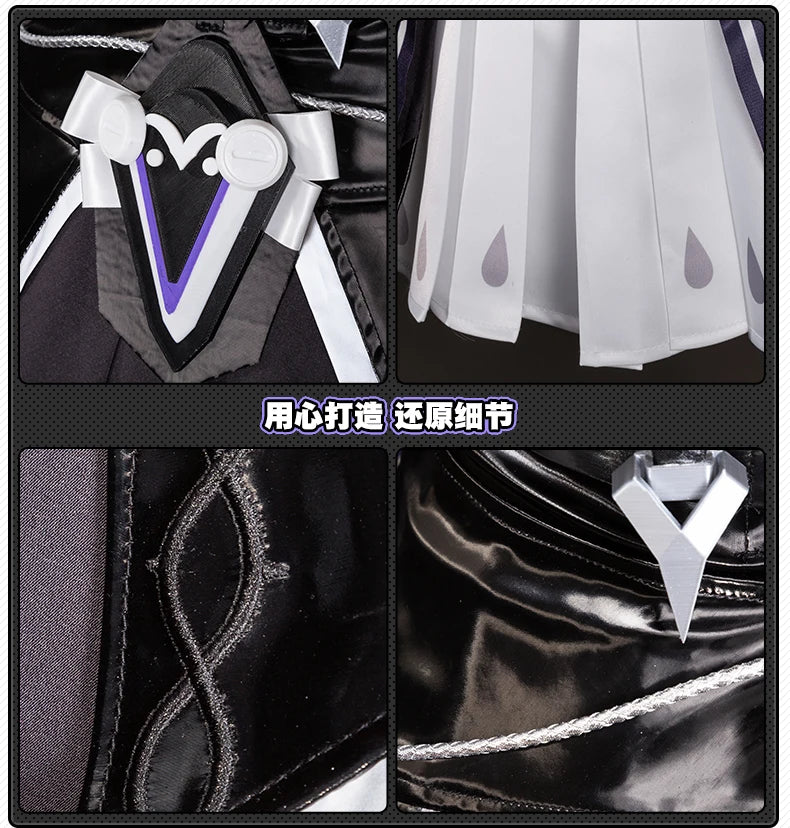 Zenless Zone Zero Vivian Cosplay Costume Wig Dress Uniform Headwear Mockingbird Carnival Halloween Party for Women Girls Props