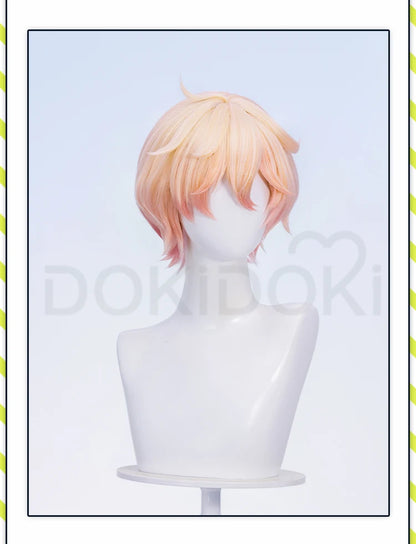 IN STOCK Dahlia Ifa Wig Game Genshin Impact DokiDoki Men Pink Hair Mondstadt Ifa Cosplay Dahlia Book Prop Free Wig Cap