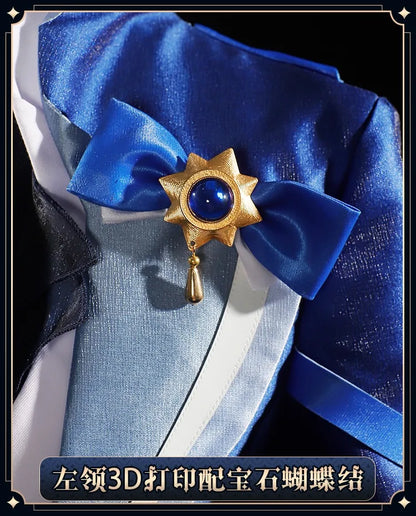 iCoser Focalors Furina Cosplay Costume Wig Dress Genshin Impact Fontaine Uniform Hat Pneuma Ousia God of Justice for Women Props