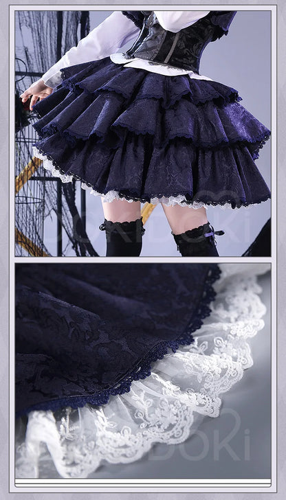 IN STOCK Takanashi Rikka Cosplay Costume Anime Love, Chunibyo & Other Delusions DokiDoki-SR Rikka Lolita Dress Gothic Costume