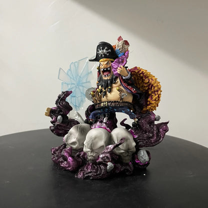 14cm One Piece Marshall·D·Teach Blackbeard Anime Figure Statuette GK Garage Kits PVC Figurine Model Doll Ornament Decoration Kid