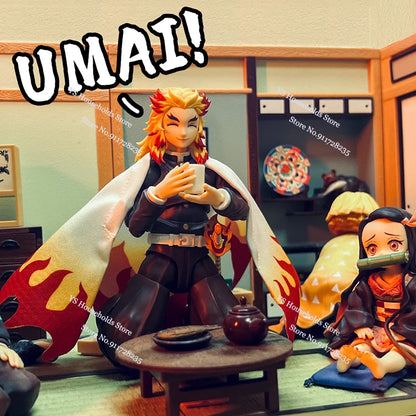 1/12 Rengoku Kyoujurou Anime Figure Mini Red White Cloak Toys Clothes Accessory For 6" Demon Slayer Shf Figma BUZZmod Soldier