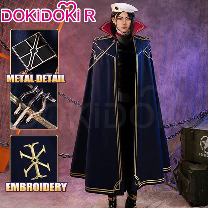 IN STOCK Caitlynn Cosplay Costume Anime Cosplay【S-3XL】DokiDoki-R Women Uniform Cloak Caitlynn Costume Plus Size