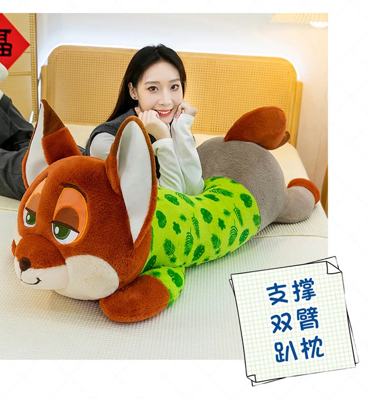 85/105/125cm Super Big Size Judy Hopps Zootopia Anime Plush Stuffed Doll Kawaii Nick Wilde Plushies Children Pillow Holiday Gift