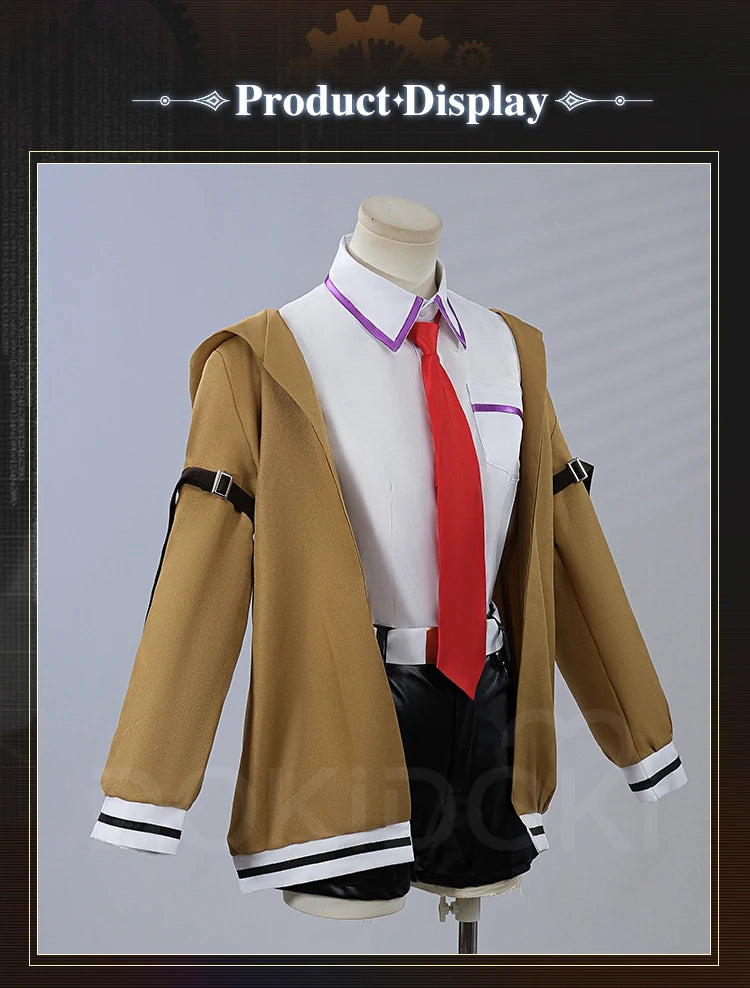 Makise Kurisu Cosplay Costume Game Steins Gate Cosplay【S-2XL】DokiDoki-N Women Uniform Costume Makise Kurisu Cosplay Plus Size