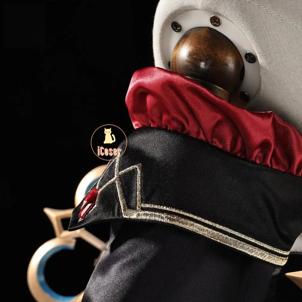 Genshin Impact Sandrone Cosplay Costume Wig Marionette Dress Uniform Eleven Fatui Harbingers Halloween Party Women Girls Props