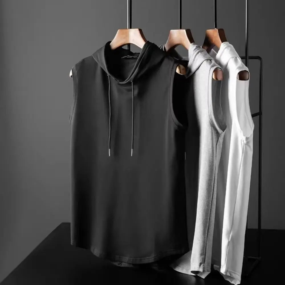 Dragon Ball Z Anime Graphic Print Men's Sleeveless Hoodie Streetwear Muscle Tank Top Summer Casual Hooded Gym Vest Fitness Wear