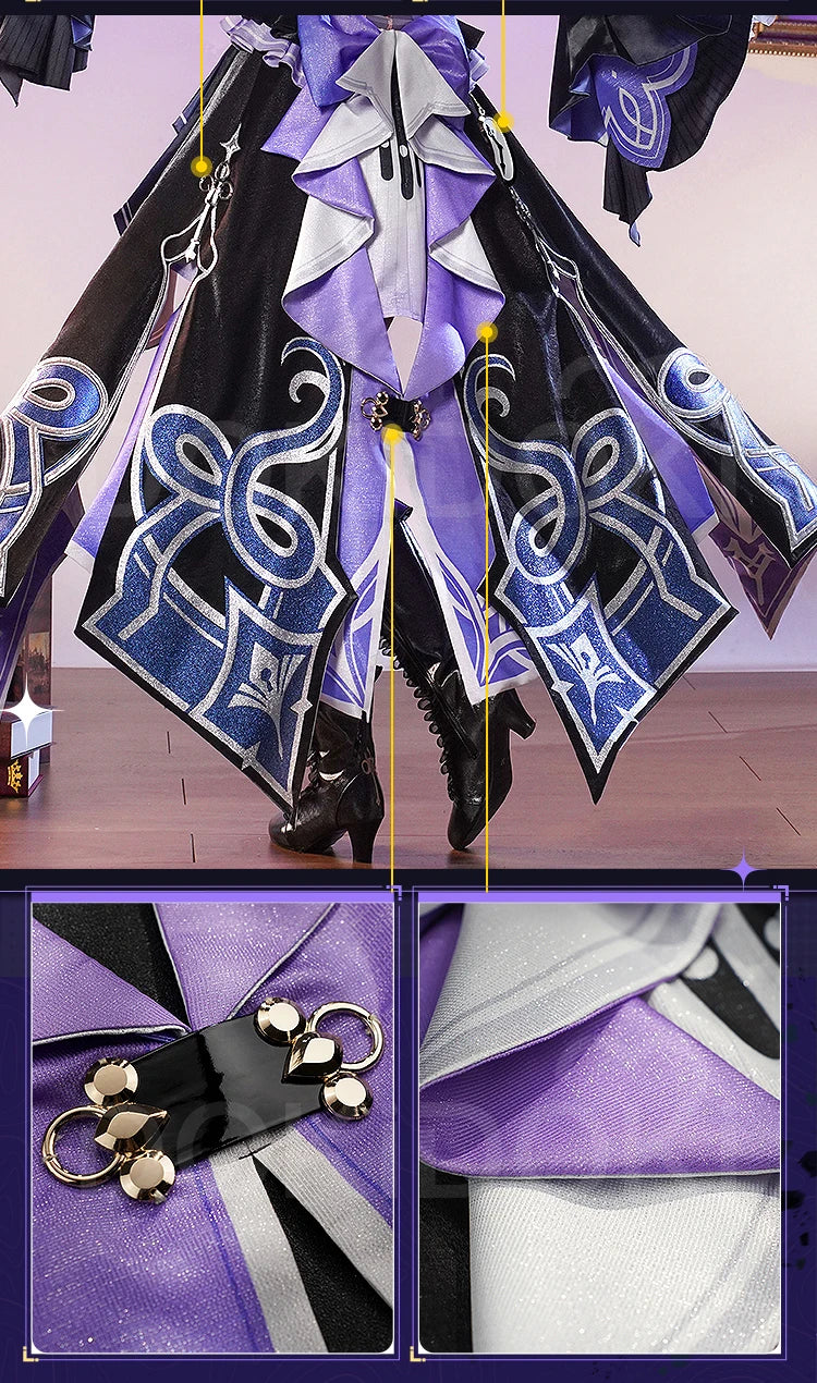 IN STOCK The Herta Cosplay Costume Game Honkai: Star Rail DokiDoki-SR HSR Women Cosplay The Herta Halloween Costume Wig