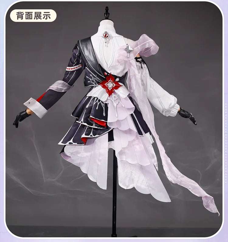 Honkai Star Rail Evernight March 7th Cosplay Costume Dress Earrings Headwear Mysterious Foreign Guest Halloween Party for Women