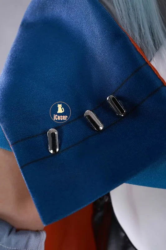 Genshin Impact Ineffa Cosplay Costume Wig Cloak Uniform Outfit Headwear Boom Boom Thunderwave Halloween Party for Women Girls