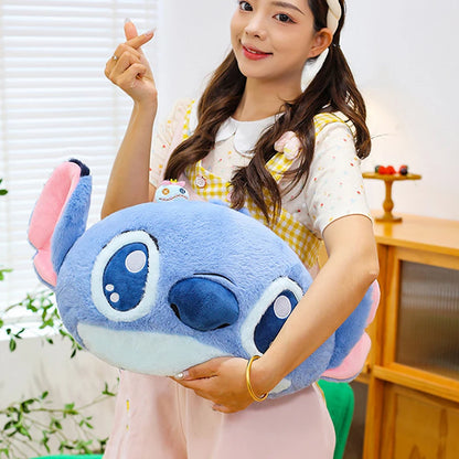 55/80cm Disney Lilo and Stitch Pillow Plush Toy Cartoon Anime Stuffed Kawaii Scrump Stich Doll Plushie Kids Birthday Xmas Gifts