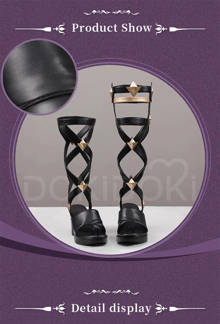 Captain Capitano Citlali Ororon Shoes Game Genshin Impact DokiDoki Men Women Capitano Cosplay Long Boots