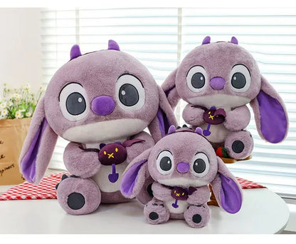 30CM-80CM Lilo & Stitch New Disney Plush Toy Cartoon Scrump Stuffed Doll Soft Anime Pillow Souvenir Kawaii Birthday Gift