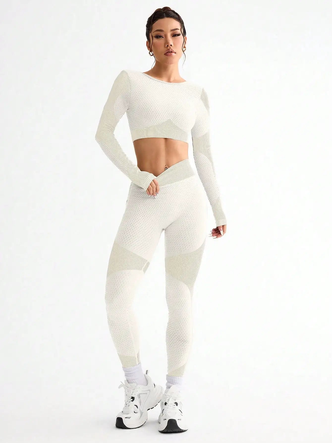 2pcs Women’s Seamless Breathable Sports Yoga Running Fitness Suit