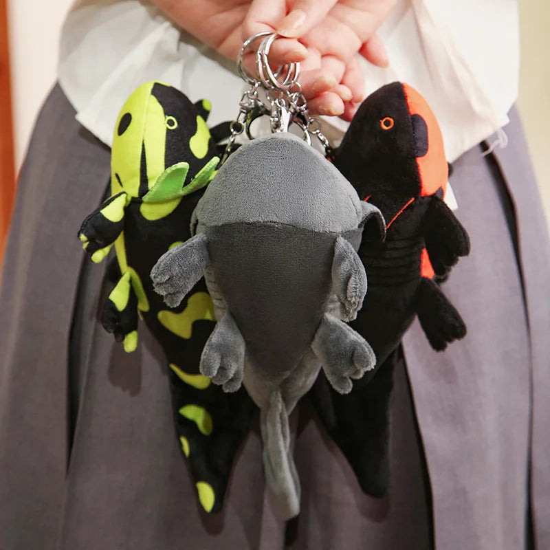 22cm Small Axolotl Plush Keychain Mini Cute Salamander Soft Toy Stuffed Animal Newt Kawaii Bag Pendant Decoration