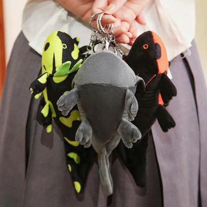 22cm Small Axolotl Plush Keychain Mini Cute Salamander Soft Toy Stuffed Animal Newt Kawaii Bag Pendant Decoration