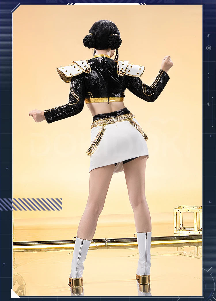 【Last Batch】IN STOCK Rumii Miraa Zoeyy Cosplay Costume【S-3XL】DokiDoki-SR Women Golden Costume Rumii Cosplay Suit Plus Size