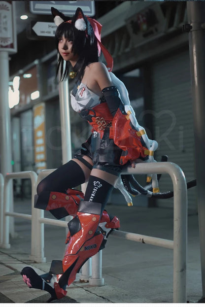 IN STOCK Nekomiya Mana Cosplay Costume Game Zenless Zone Zero【XS-2XL】DokiDoki-R Cat Cunning Hares Nekomiya Mana Plus Size