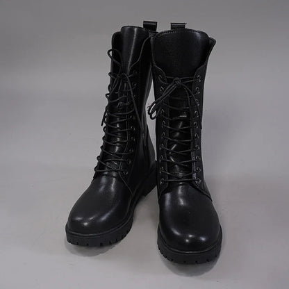 UWOWO Genshin Impact Lynette Cosplay Shoes Boots Lyney Anemo Cat Fontaine Cospaly Footwear-Boots