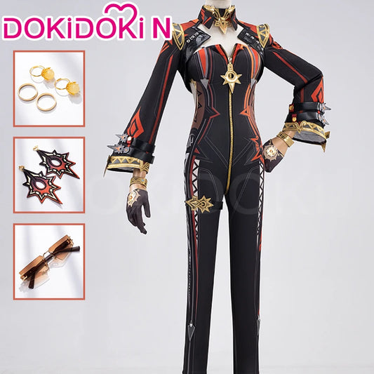Mavuika Cosplay Costume Game Genshin Impact Cosplay【XS-3XL】DokiDoki-N Natlan Pyro Archon Mavuika Women Black Costume Plus Size