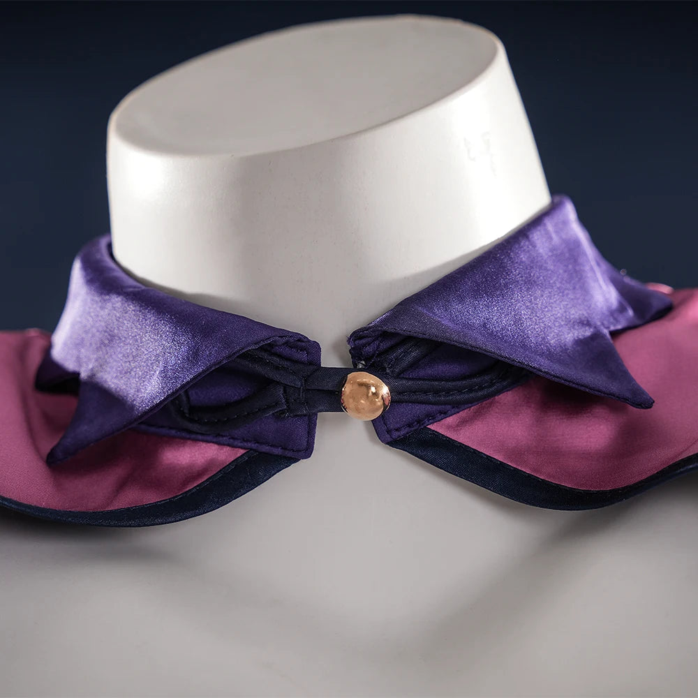 Anime Date A Live Mukuro Hoshimiya Cosplay Costume Dress Spirit Form Outfit Lilac White Astral Qipao Halloween for Women Girls