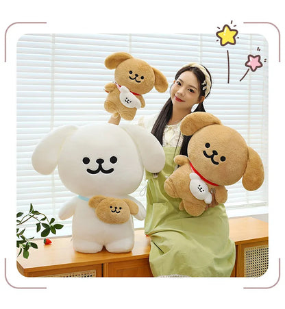 45/70cm Big Size Maltese Backpack Cartoon Anime Plush Stuffed Doll Kawaii Room Decoration Plushies Pillow Ornament Children Gift