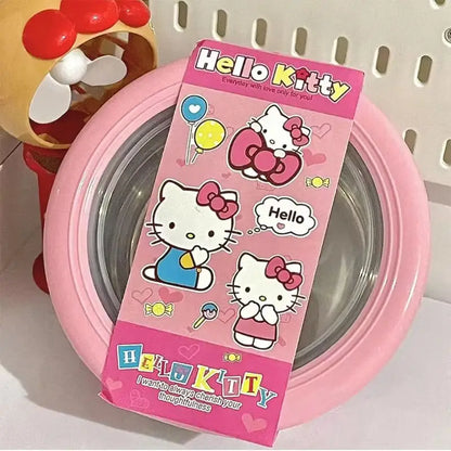 Hellokitty Stainless Steel Ramen Bowl With Lid Cute Japanese Large Instant Noodles Fruit Salad Rice Soup Bowl Kitchen Tableware