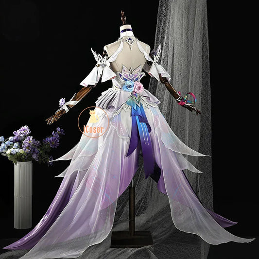 Honkai Star Rail Cyrene Cosplay Costume Wig Dress Headwear New Skin Outfit Elysia Amphoreus Carnival Halloween for Women Girls
