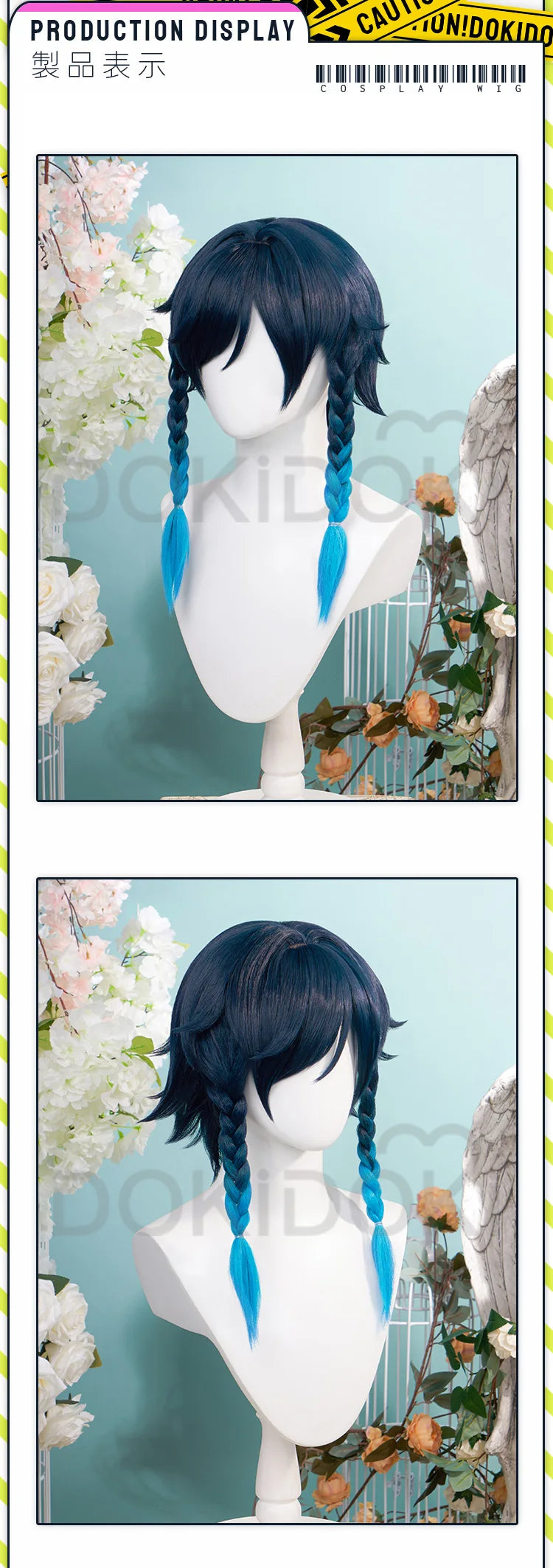 IN STOCK Venti Doujin Cosplay Costume Game Genshin Impact Cosplay DokiDoki-SR Venti Barbatos Cosplay Wig Genshin Impact Costume