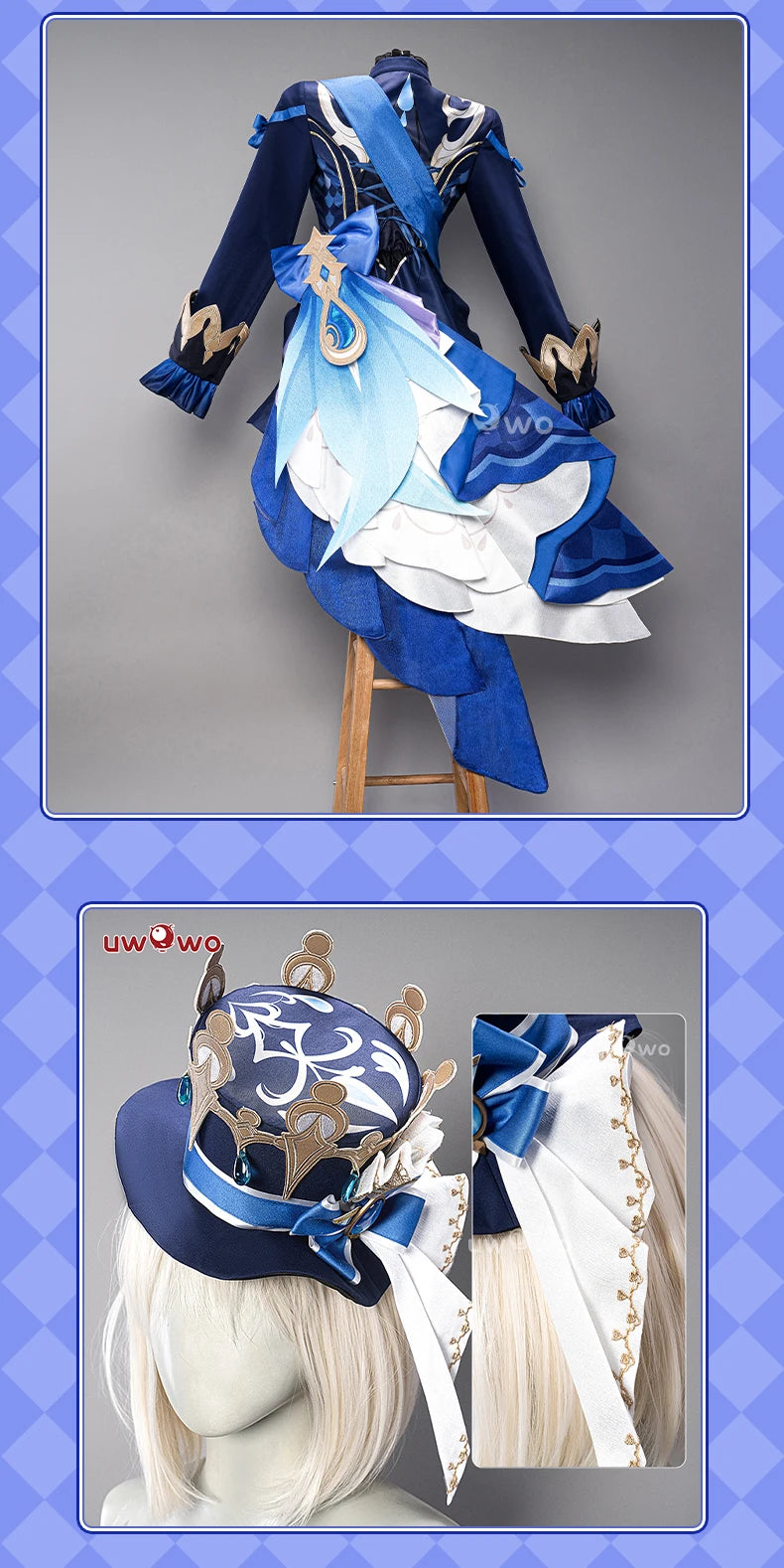 LAST BATCH UWOWO Furina Cosplay Costume GAME Genshin Impact Furina Focalors Hydro Archon Fontaine Rococo Furina Cospaly Outfit