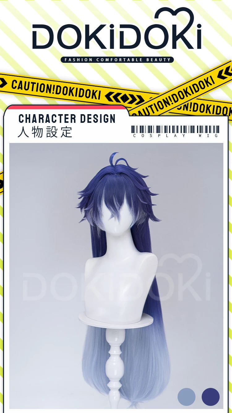 IN STOCK Ineffa Nefer Jahoda Flins Wig Game Genshin Impact DokiDoki Men Gradient Deying Hair Flins Cosplay Free Cap Halloween