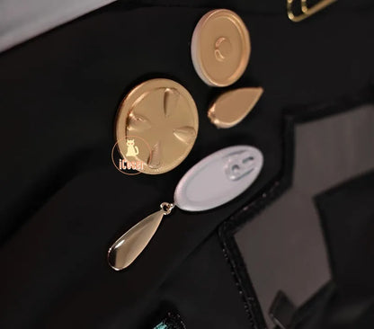 Zenless Zone Zero Lucia Cosplay Costume Wig Uniform Cloak Headwear Tail Spook Shack Halloween Party for Women Girls Role Play